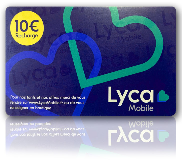 RECHARGE LYCAMOBILE 10€