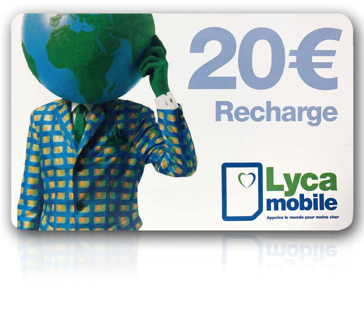 RECHARGE LYCAMOBILE 20€