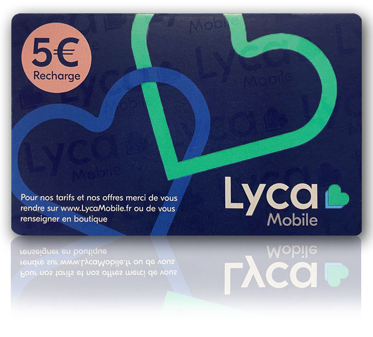 RECHARGE LYCAMOBILE 5€