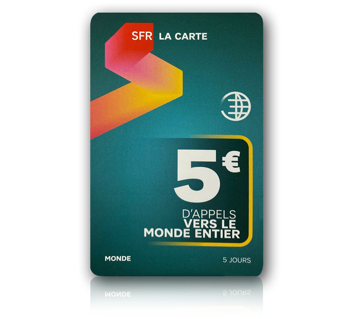 RECHARGE SFR MAGHREB AFRIQUE 5€