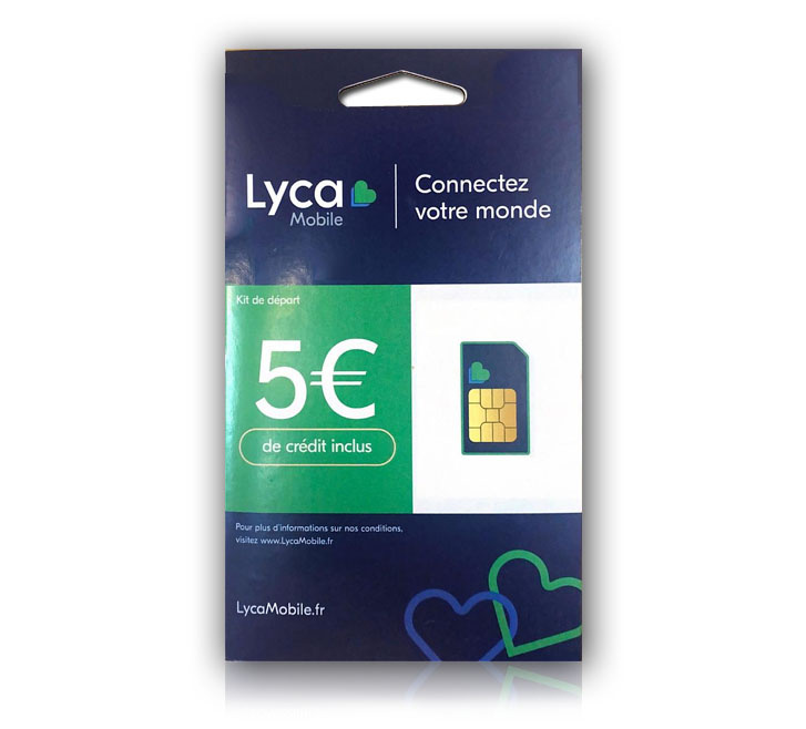 LYCA mobile Carte SIM Prépayée Sans Abonnement - Traverse Le Monde - TLM