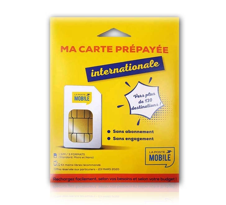 Déstockage carte SIM prépayée La Poste Mobile 10€ de crédit de