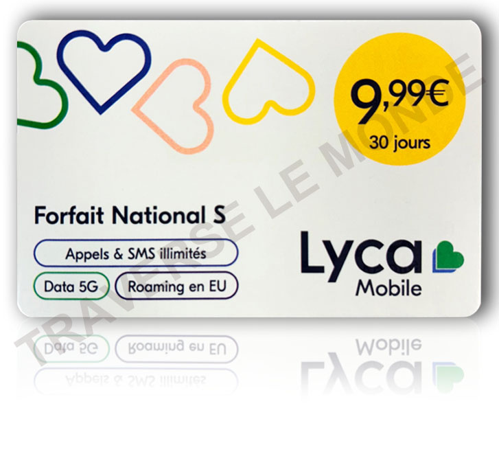 Carte recharge Lycamobile Pass National S illimité